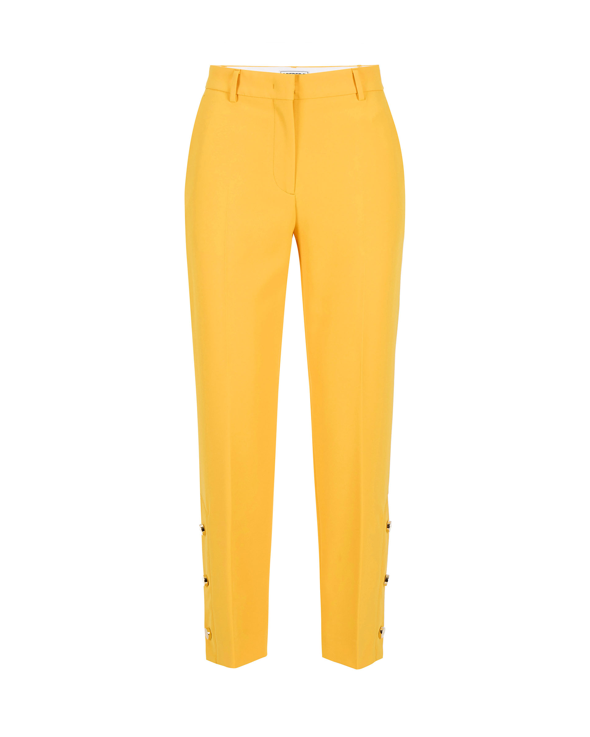 Yellow cropped tailored Iceberg pants 