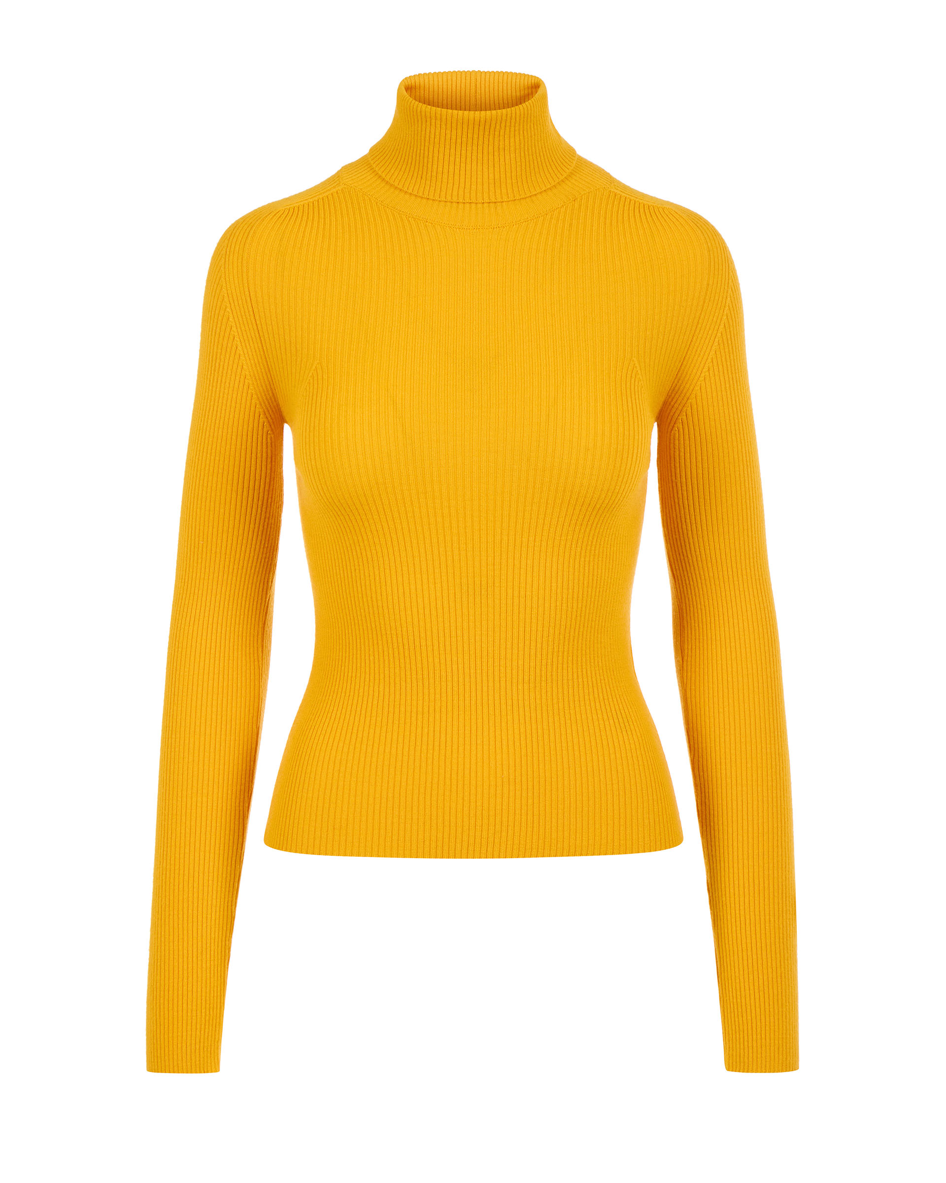 Yellow merino turtle neck sweater | Iceberg