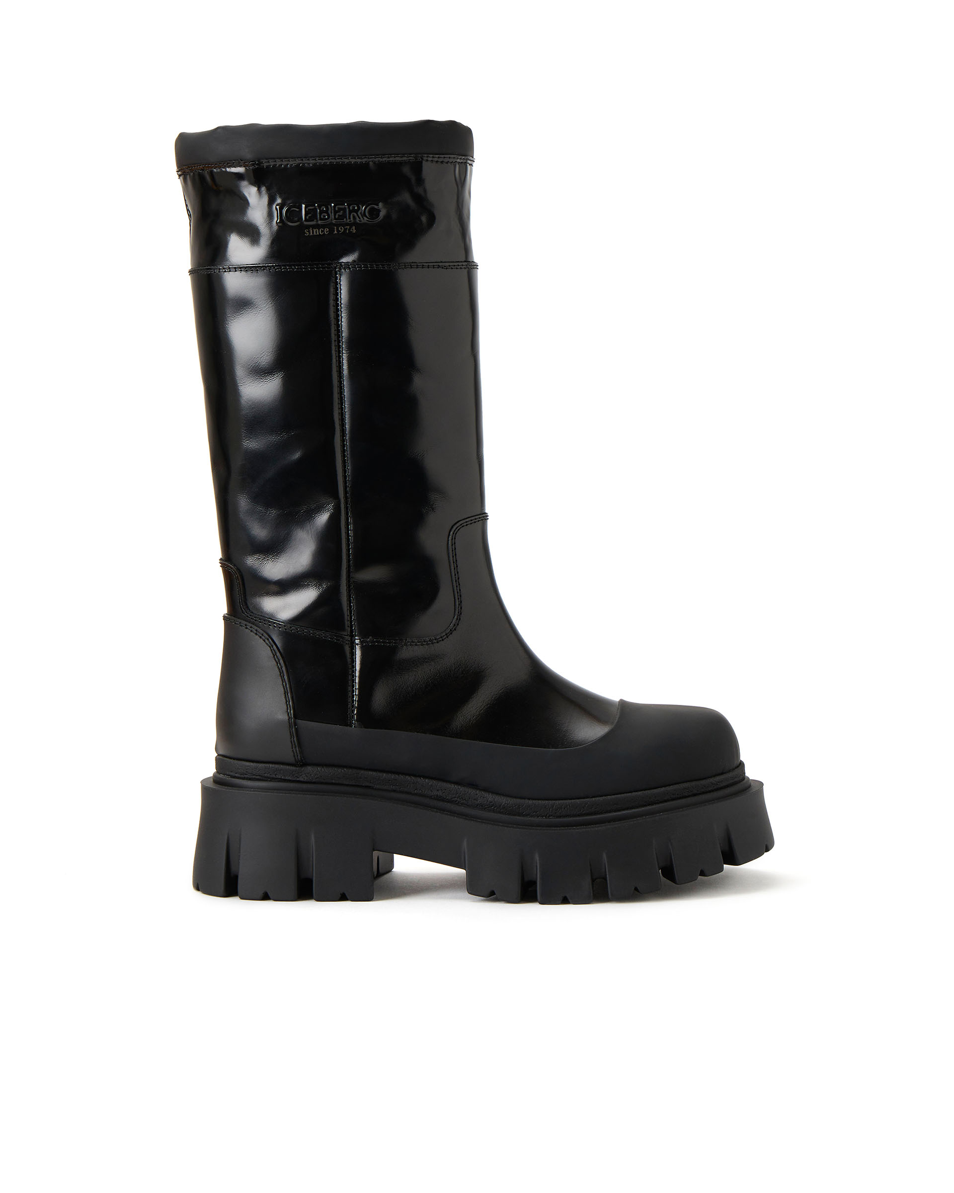Women�s black chunky style combat boots Iceberg