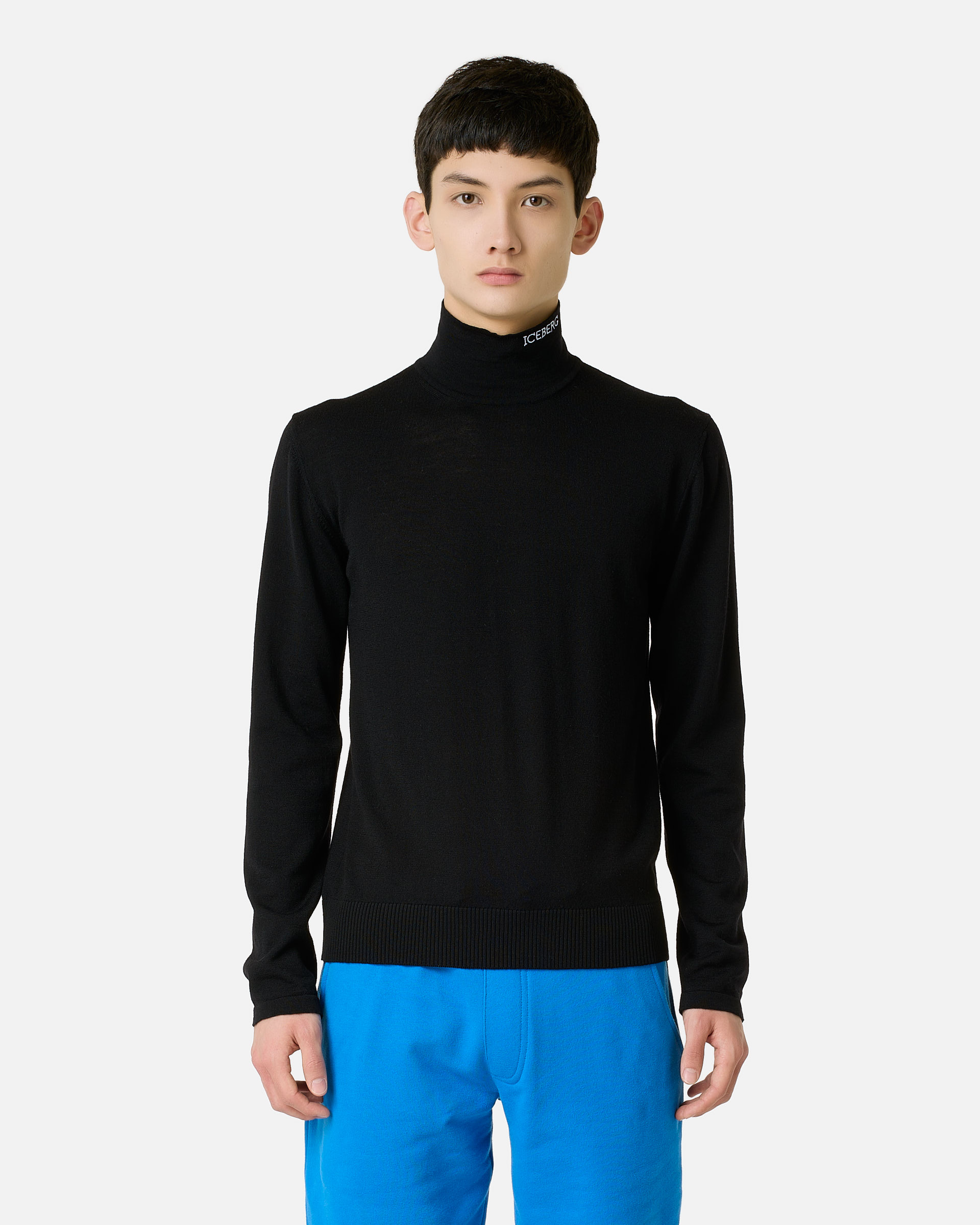 Wool institutional logo turtleneck 