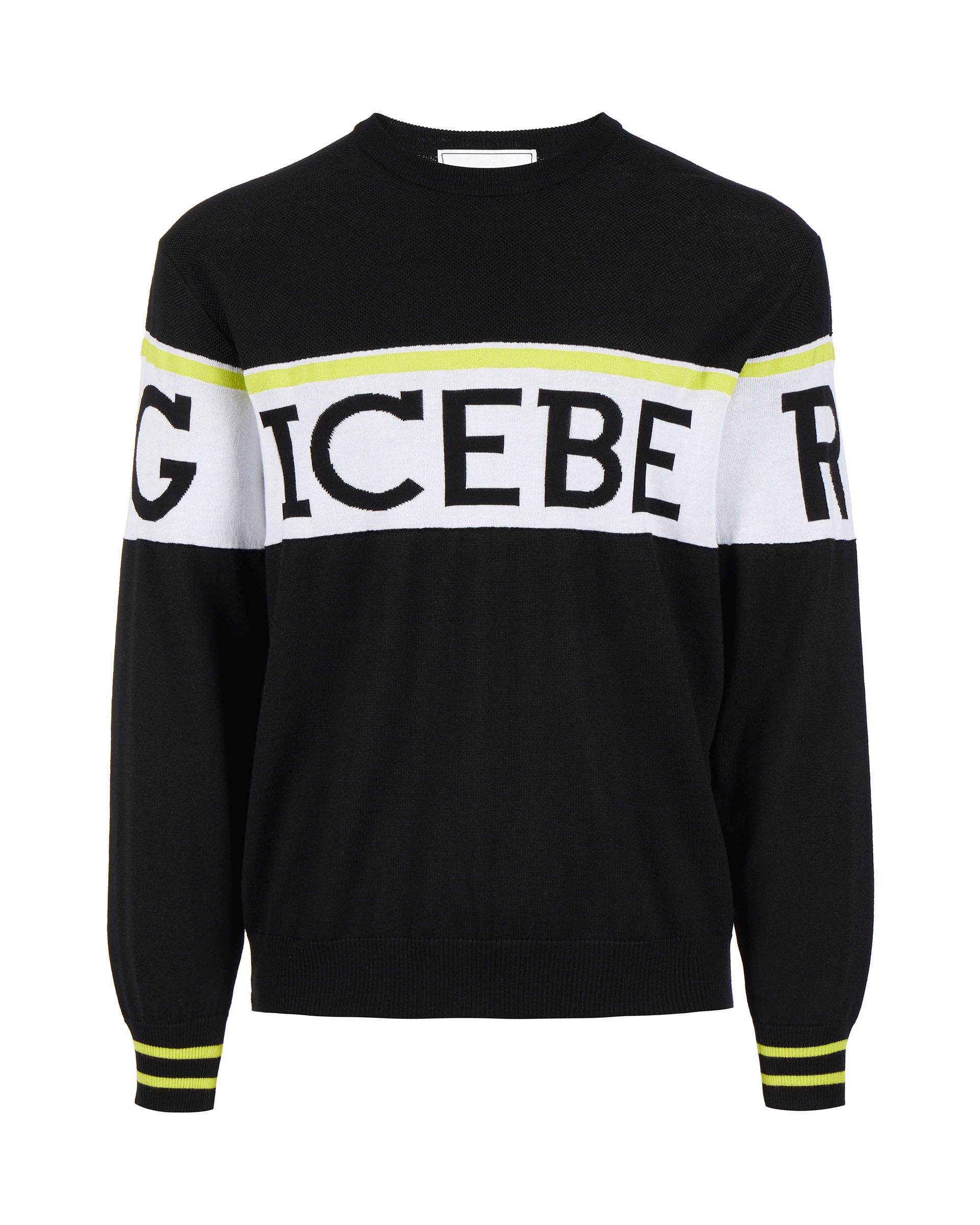 Iceberg Men's Black Carryover Sweater with Logo
