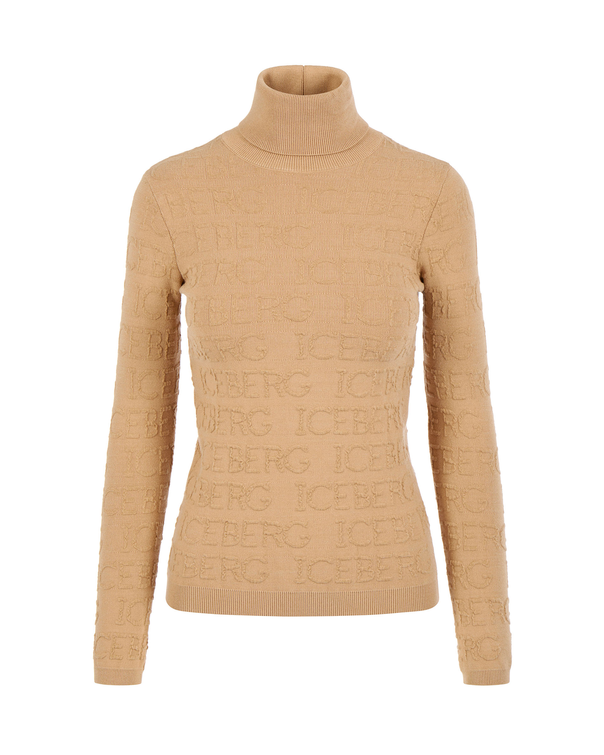 Iceberg Women's Turtleneck Sweater with Logo - Black - Turtlenecks