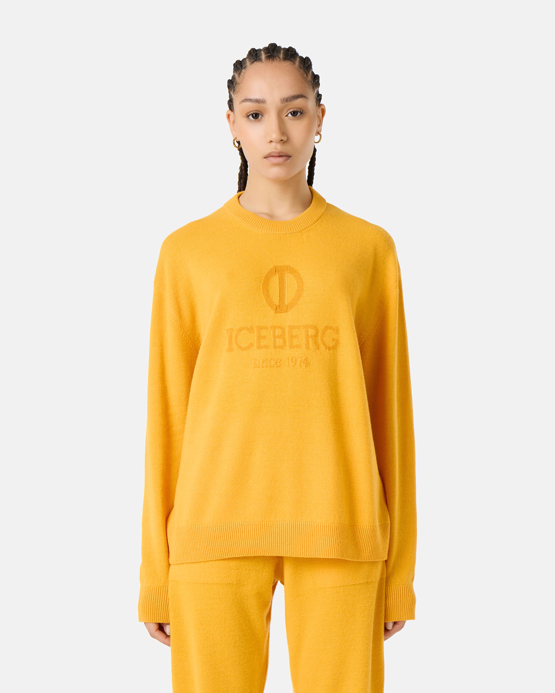 Yellow heritage logo sweater | Iceberg