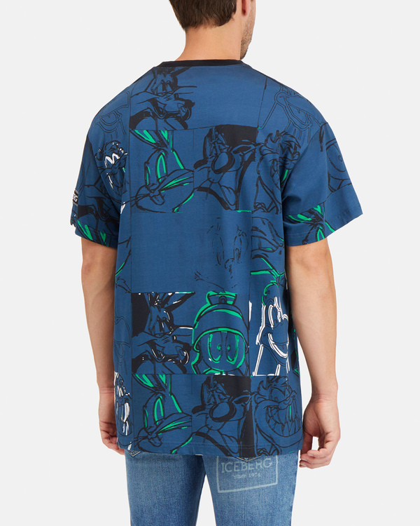 T-shirt da uomo multicolor con stampe stilizzate Looney Tunes - Iceberg - Official Website