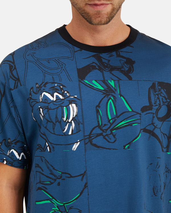 T-shirt da uomo multicolor con stampe stilizzate Looney Tunes - Iceberg - Official Website