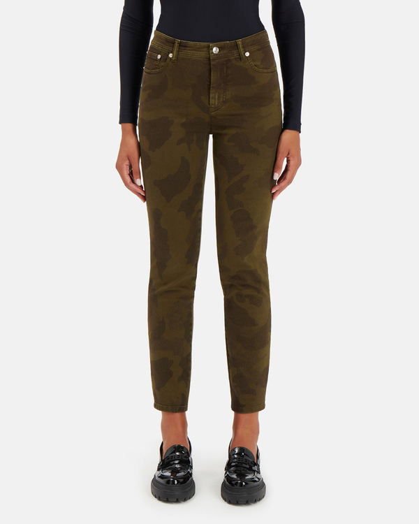 Ankle crop skinny-fit Iceberg camouflage jeans - Iceberg - Official Website