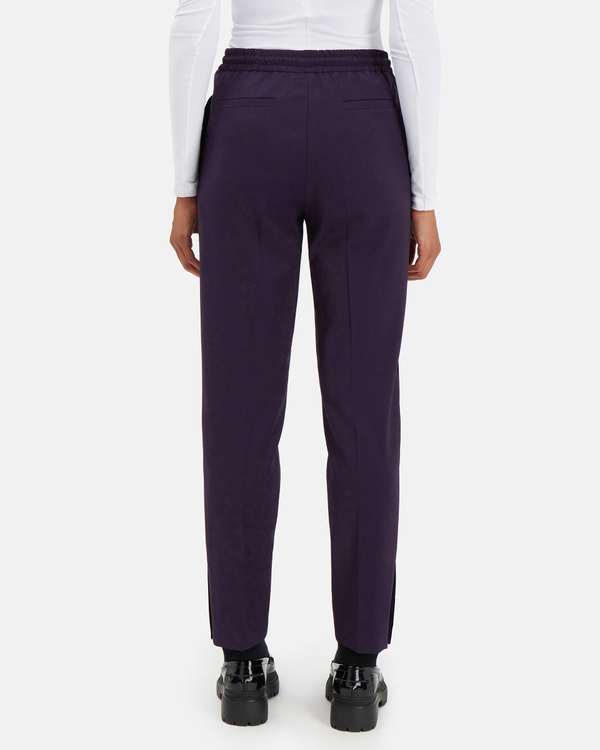 Iceberg dark purple casual pants in wool - Iceberg - Official Website