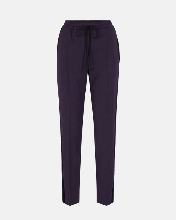 Iceberg dark purple casual pants in wool - Iceberg - Official Website