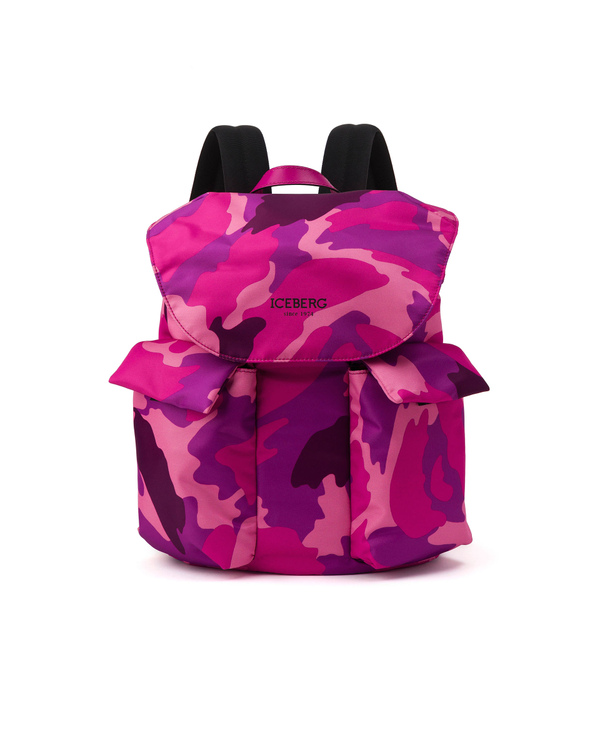 Pink and purple khaki pattern Iceberg backpack - Iceberg - Official Website