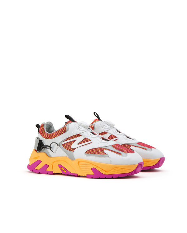 White and orange Iceberg sneakers with white thread laces - Iceberg - Official Website
