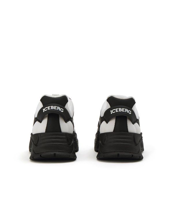 Black and white Iceberg sneakers with heavy sole - Iceberg - Official Website