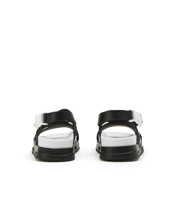 Black sneaker sandal with white Iceberg logo - Iceberg - Official Website