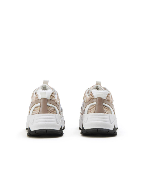 Brown and white Iceberg sneakers with white mesh upper - Iceberg - Official Website