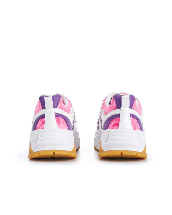 Sneaker da donna bianche con dettagli rosa e viola - Iceberg - Official Website