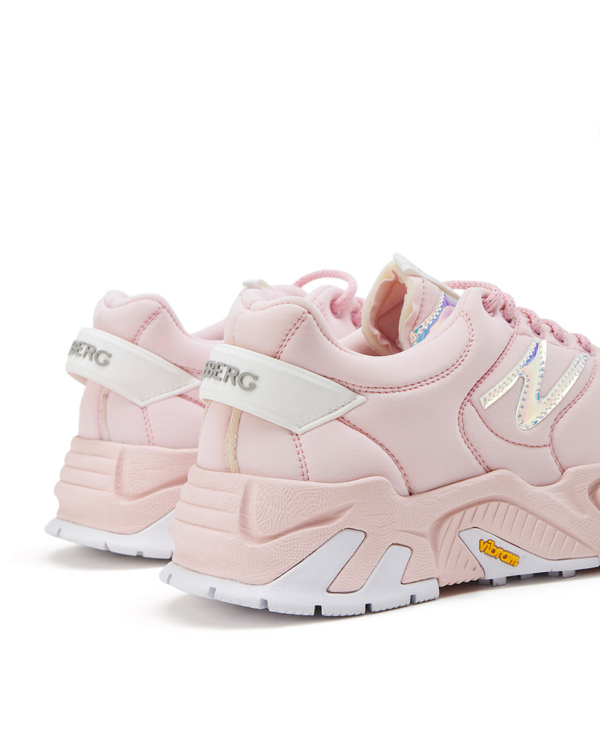 Baby pink Iceberg sneakers with silver flash - Iceberg - Official Website