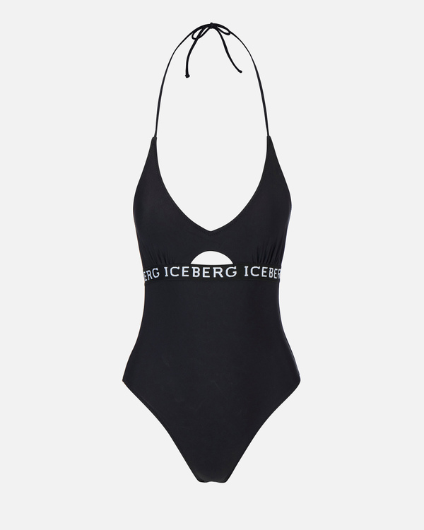 Black swimsuit with Iceberg logo band - Iceberg - Official Website