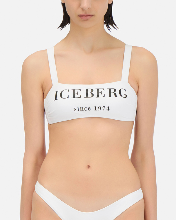Reggiseno bikini bianco con scritta Iceberg - Iceberg - Official Website