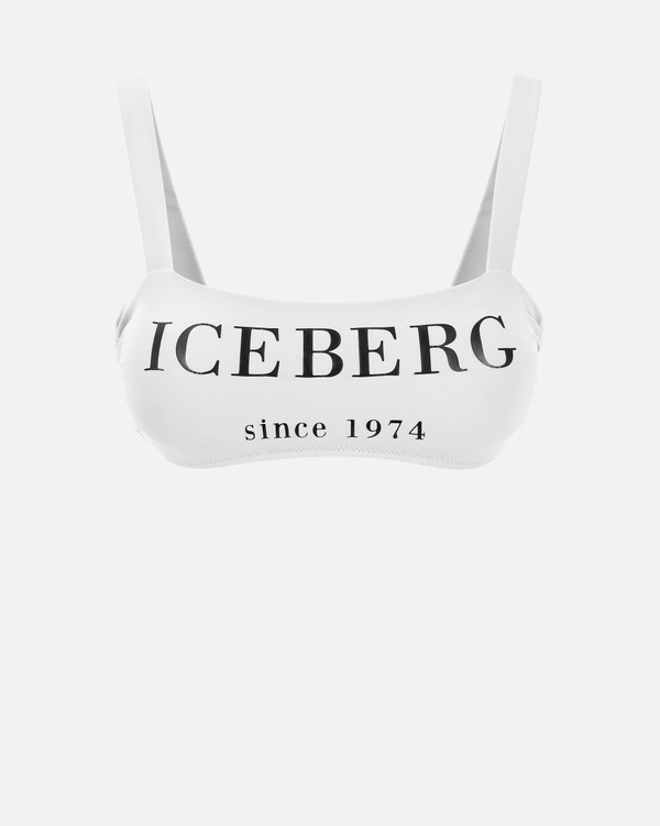 Reggiseno bikini bianco con scritta Iceberg - Iceberg - Official Website