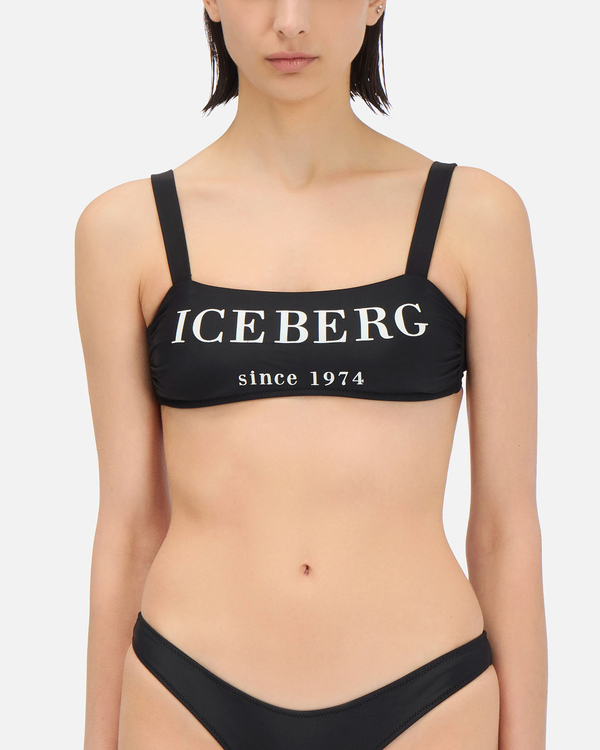 Reggiseno bikini nero con scritta Iceberg - Iceberg - Official Website