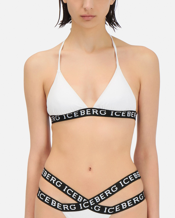 White Iceberg halter neck bikini top - Iceberg - Official Website