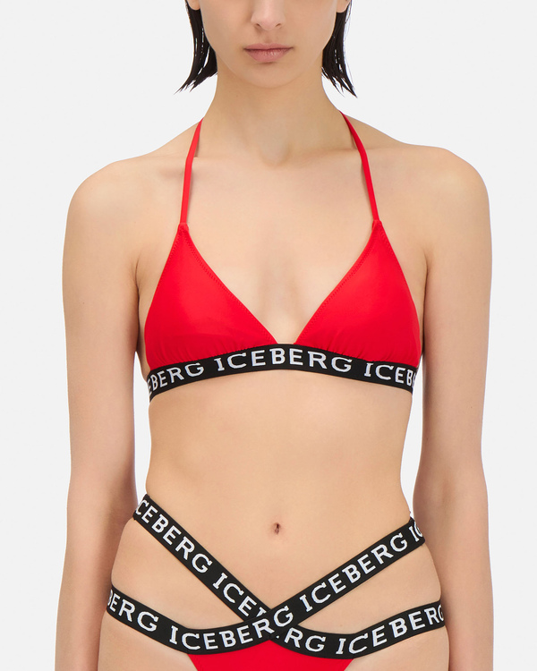 Red Iceberg halter neck bikini top - Iceberg - Official Website
