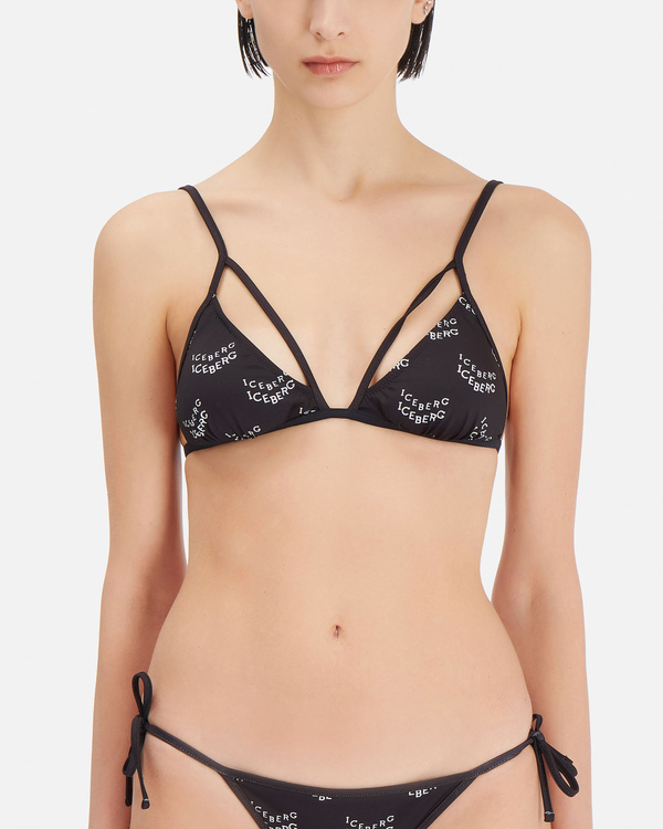Black Iceberg bikini top with cut-out detail - Iceberg - Official Website