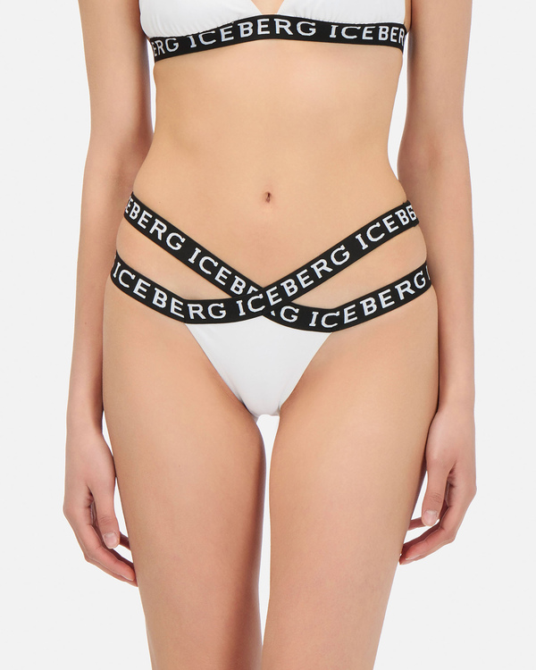 Slip bikini bianchi con fasce incrociate Iceberg - Iceberg - Official Website