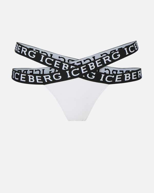 White Iceberg logo band bikini briefs - Iceberg - Official Website