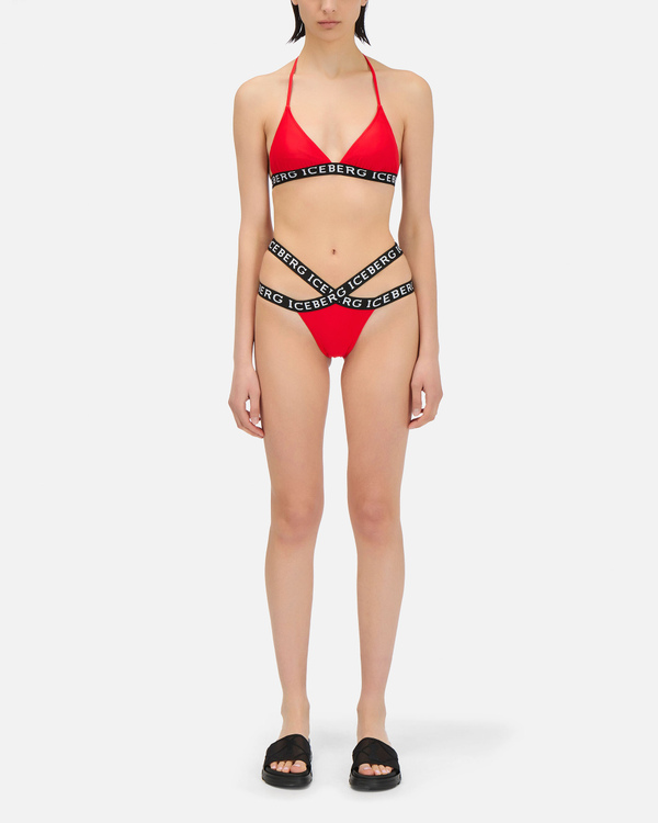 Slip bikini rossi con fasce incrociate Iceberg - Iceberg - Official Website