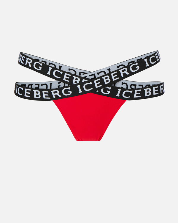 Red Iceberg logo band bikini briefs - Iceberg - Official Website