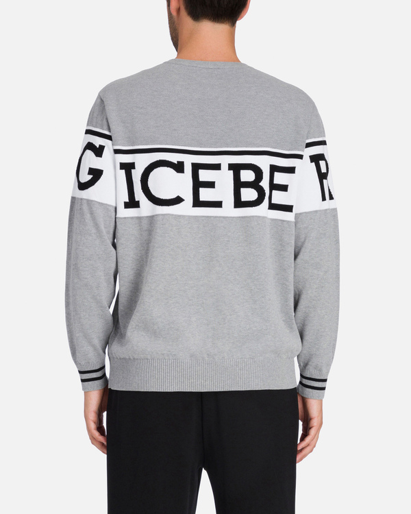 Gray slash-logo Iceberg sweater - Iceberg - Official Website