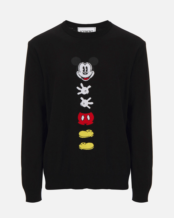 Black Iceberg sweater with deconstructed Mickey Mouse - Iceberg - Official Website