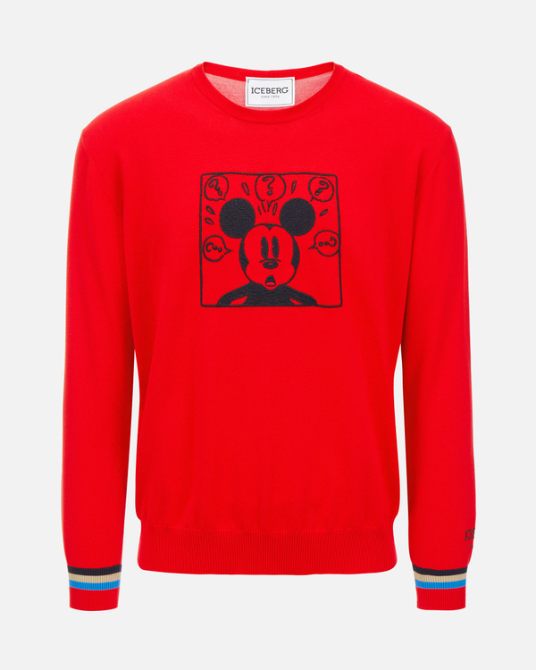 Red Iceberg Mickey Mouse sweater - Iceberg - Official Website