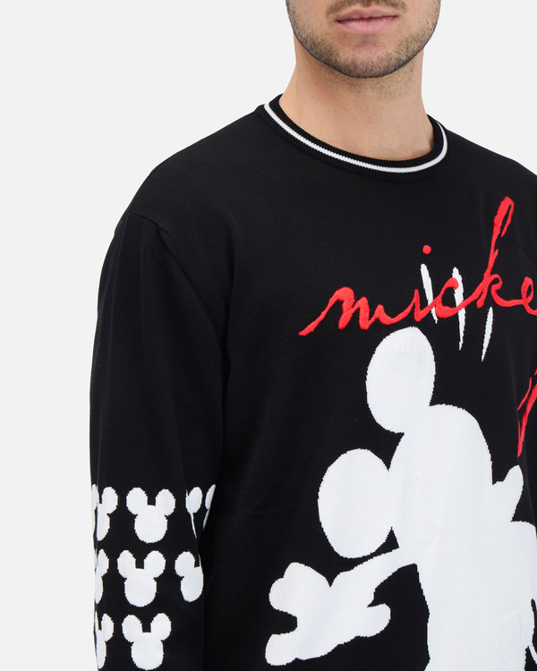 Black Iceberg sweater with black Mickey silhouette - Iceberg - Official Website