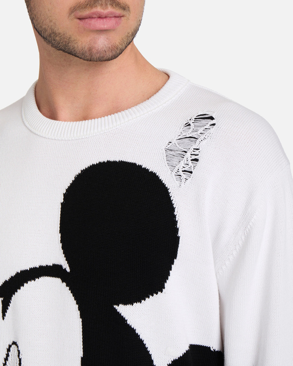 Distressed white Mickey Mouse Iceberg sweater - Iceberg - Official Website