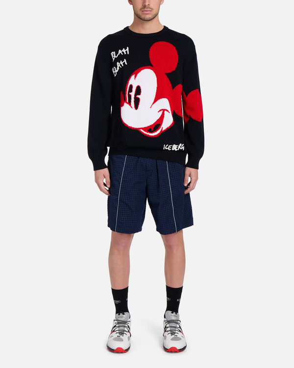 Distressed blue Mickey Mouse Iceberg sweater - Iceberg - Official Website