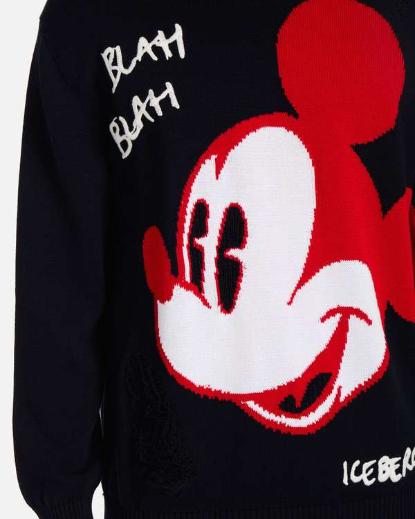 Distressed blue Mickey Mouse Iceberg sweater - Iceberg - Official Website