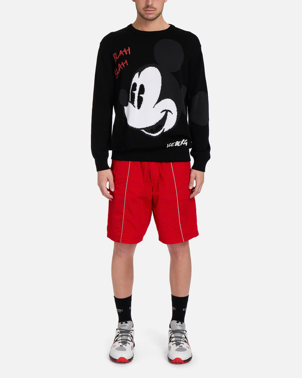 Distressed black Mickey Mouse Iceberg sweater - Iceberg - Official Website