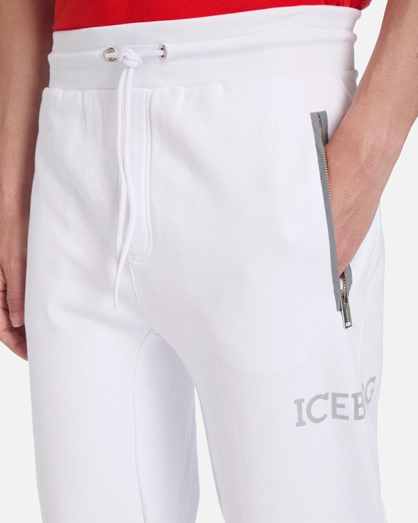 Classic white Iceberg sweat pants - Iceberg - Official Website