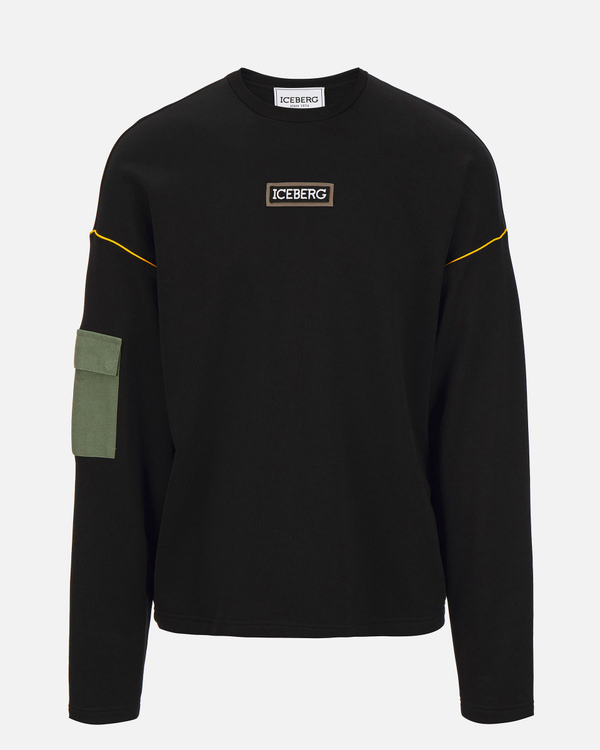 Black Iceberg sweater with sleeve pocket - Iceberg - Official Website