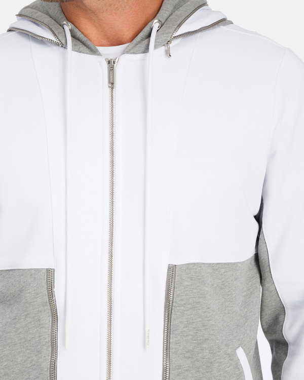 White and gray multi-zip design hooded Iceberg sweatshirt - Iceberg - Official Website