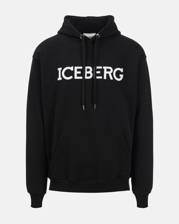 Black Iceberg sweatshirt with hood - Iceberg - Official Website