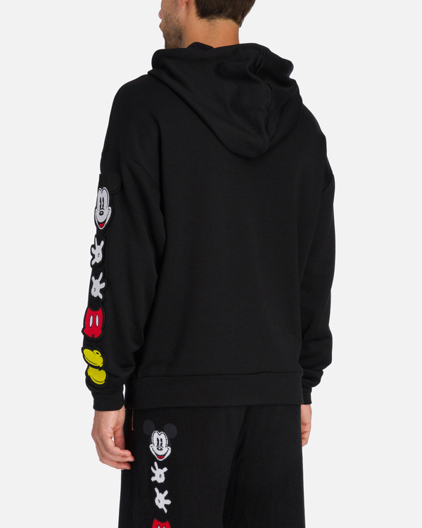 Black Iceberg hooded sweatshirt with deconstructed Mickey Mouse - Iceberg - Official Website
