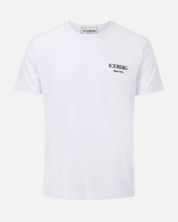 White Iceberg T-shirt with Mickey Mouse expressions on back - Iceberg - Official Website