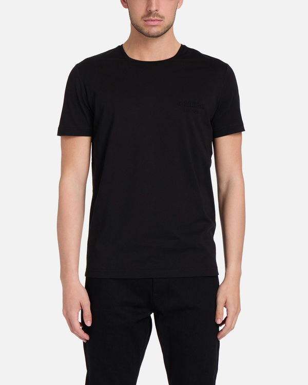 Black Iceberg T-shirt with Mickey Mouse expressions on back - Iceberg - Official Website