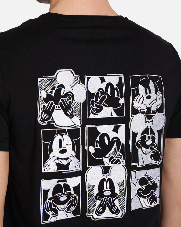 Black Iceberg T-shirt with Mickey Mouse expressions on back - Iceberg - Official Website