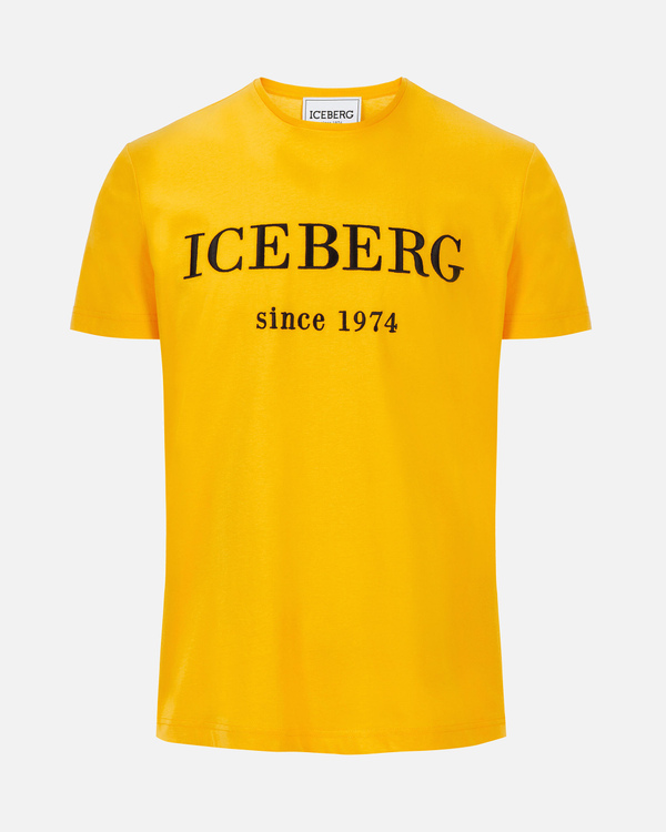 T-shirt da uomo gialla con ricamo del logo Iceberg - Iceberg - Official Website