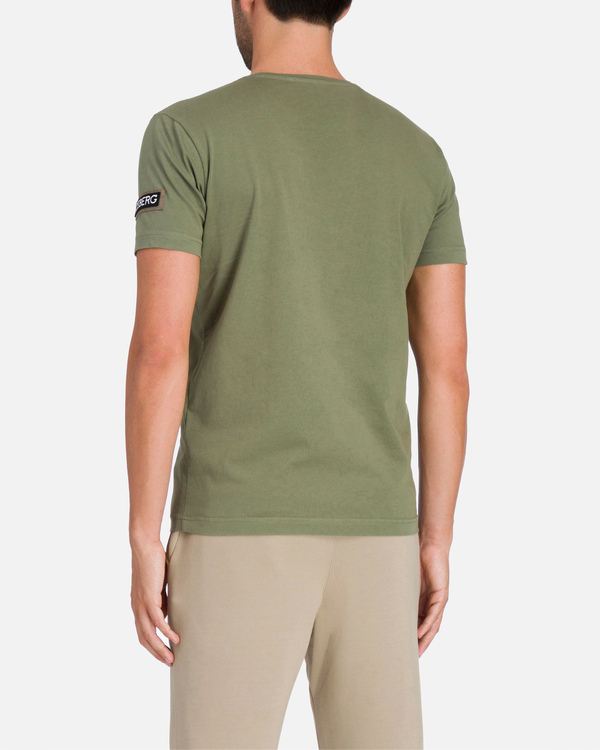 Khaki green Iceberg T-shirt with charming Mickey Mouse - Iceberg - Official Website