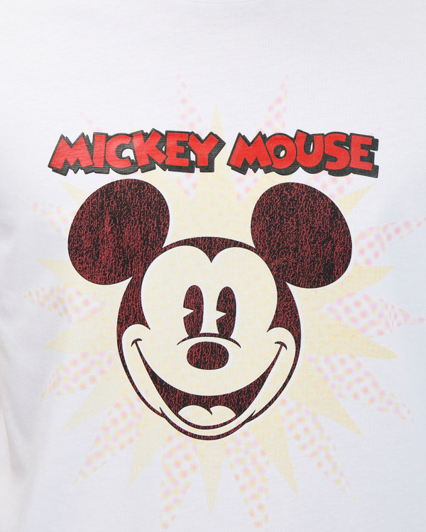 White Iceberg T-shirt with starburst Mickey Mouse - Iceberg - Official Website