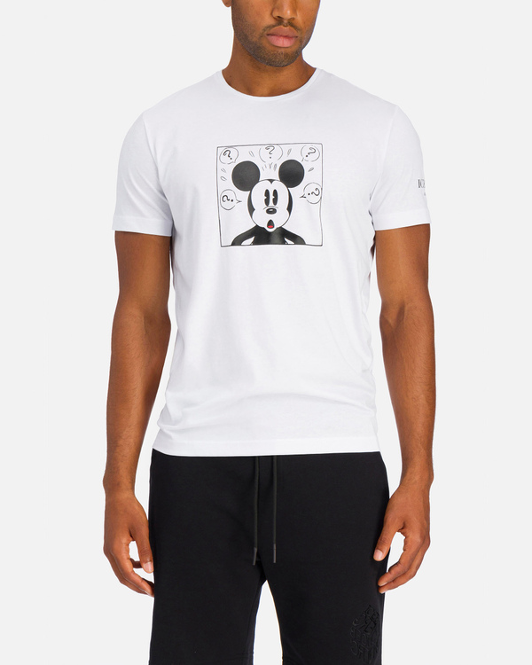 T-shirt da uomo bianca con stampa in collaborazione con Walt Disney - Iceberg - Official Website
